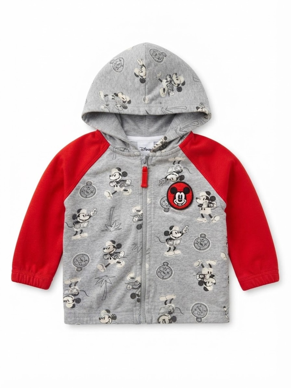 Disney Collection by Hanna Andersson Mickey Mouse Raglan Zip Hoodie 85 cm